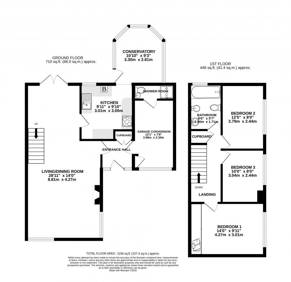 Floorplan for Gilwern, Abergavenny, Monmouthshire