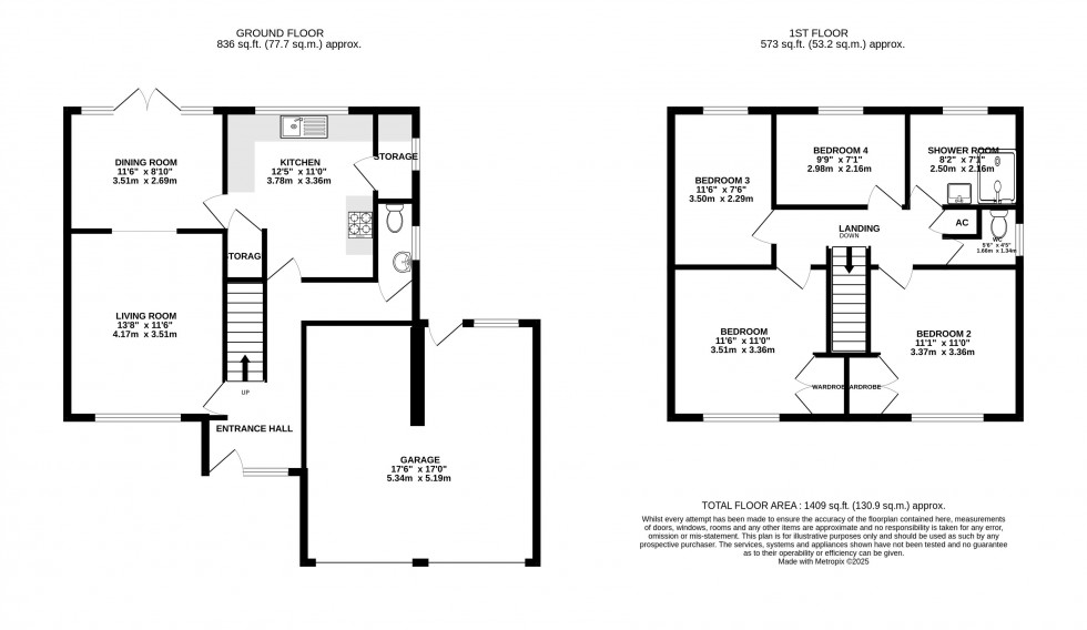 Floorplan for Everest Drive, Crickhowell, Powys