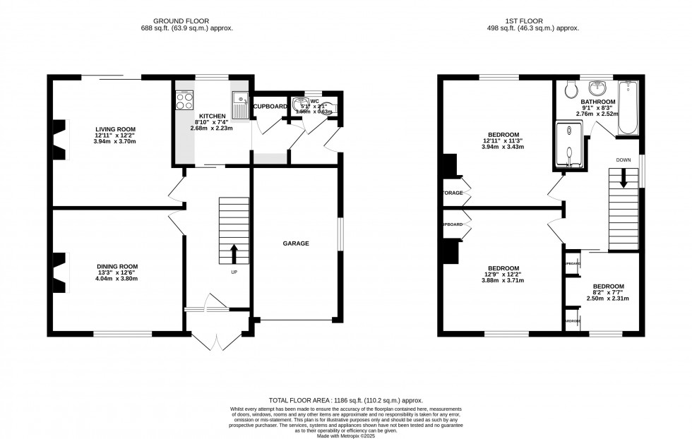 Floorplan for Lon Y Coed, Brecon, Powys