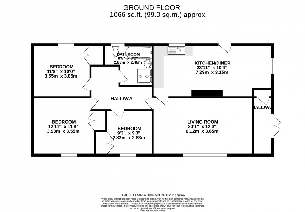 Floorplan for Libanus, Brecon, Powys