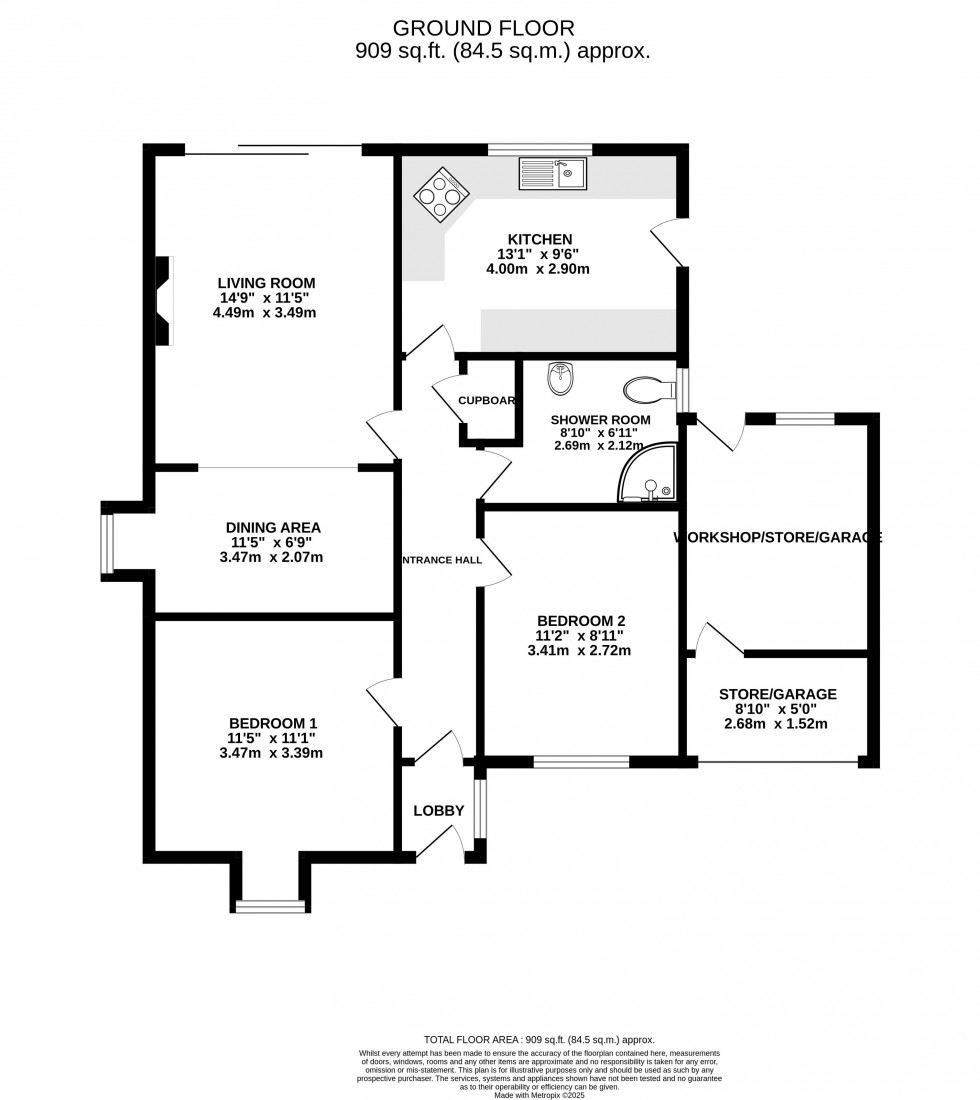 Floorplan for Beacons Park, Brecon, Powys