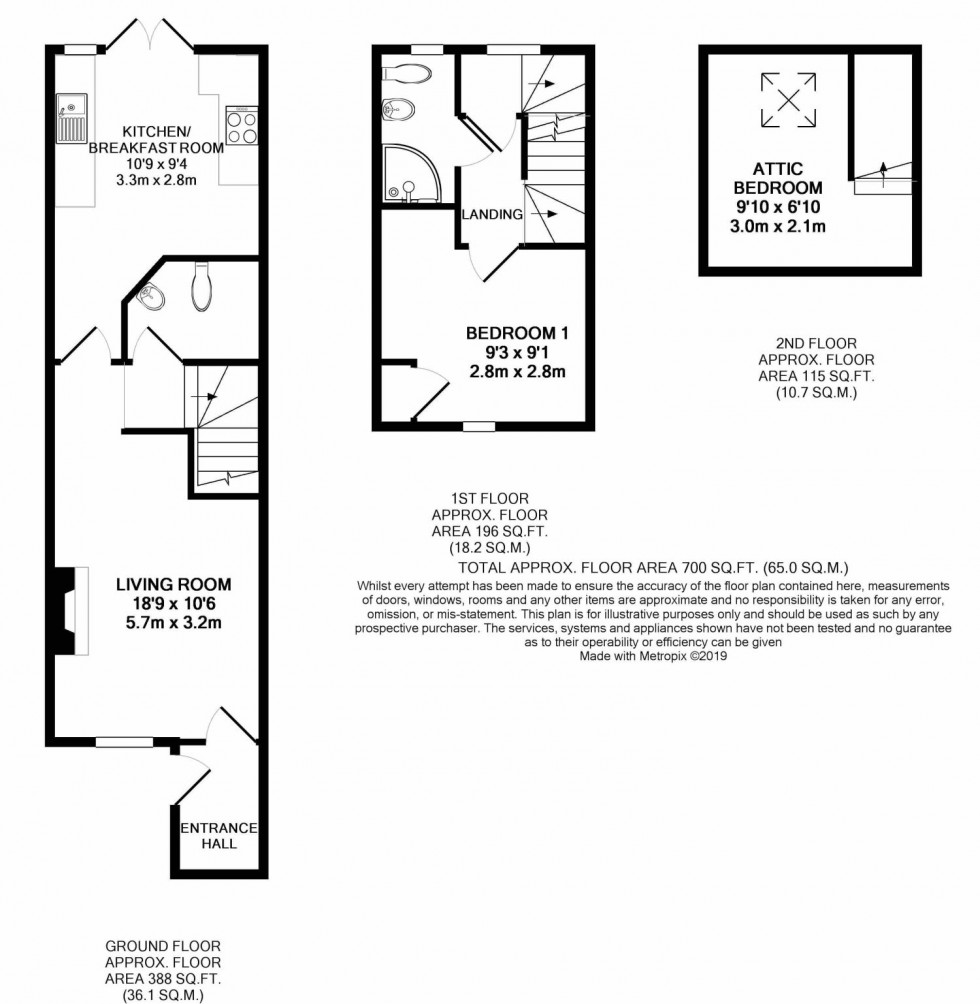 Floorplan for Talybont-on-Usk, Brecon, Powys
