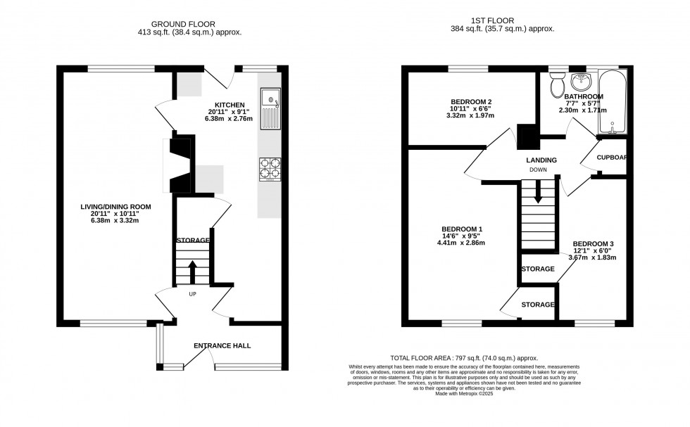 Floorplan for Govilon, Abergavenny, Monmouthshire