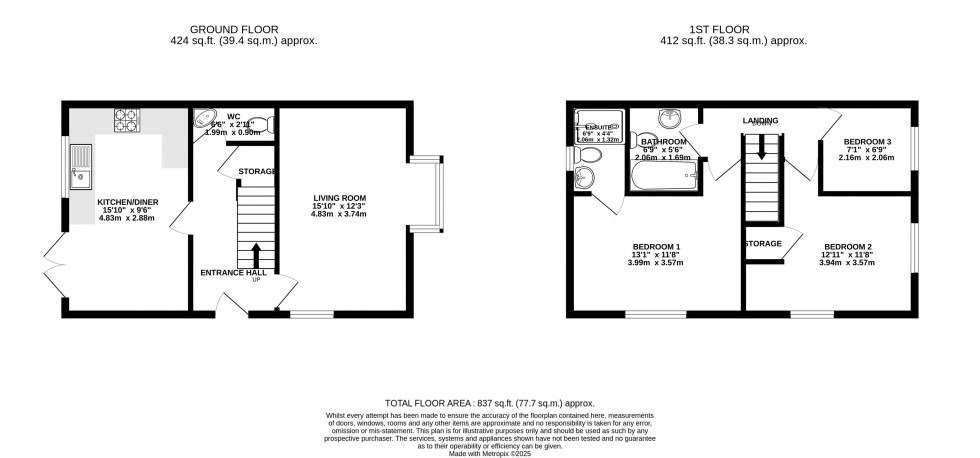 Floorplan for Llanfoist, Abergavenny, Monmouthshire