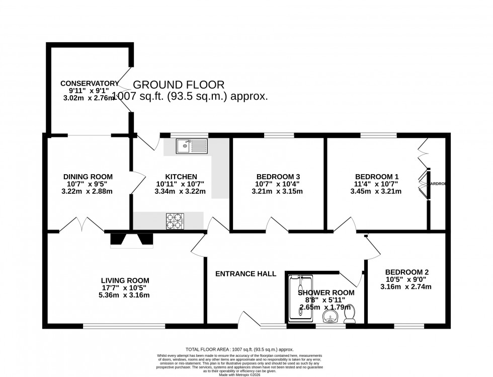 Floorplan for Govilon, Abergavenny, Monmouthshire
