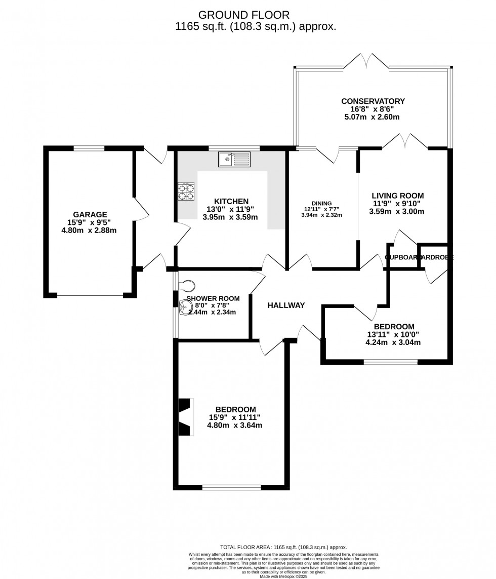 Floorplan for Camden Crescent, Brecon, Powys