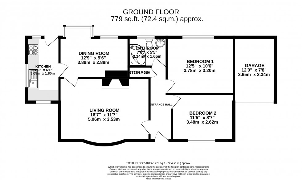 Floorplan for Govilon, Abergavenny, Monmouthshire