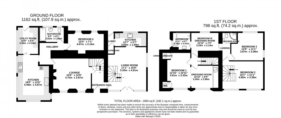 Floorplan for Gilwern, Abergavenny, Monmouthshire