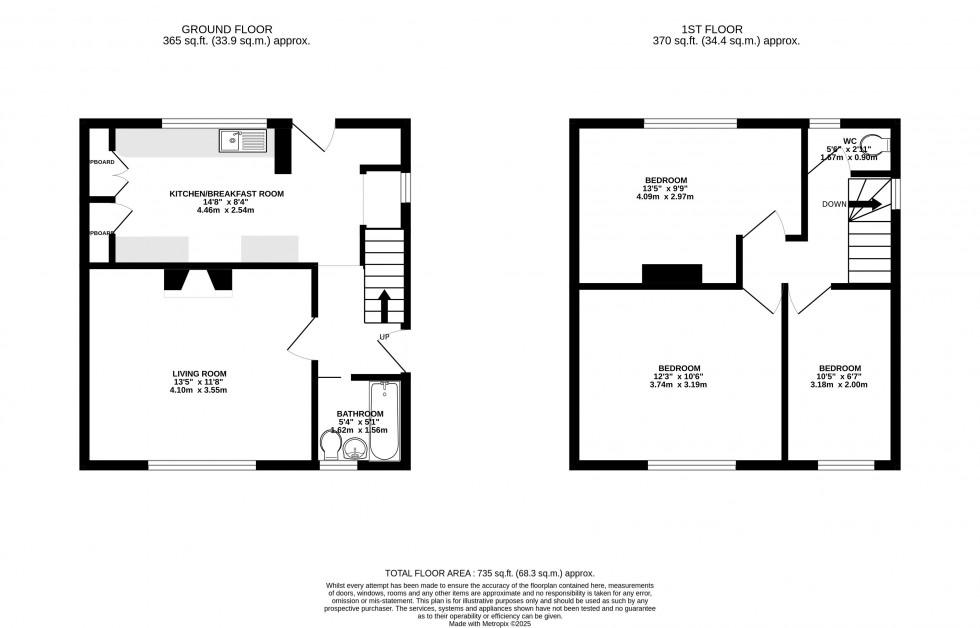 Floorplan for Coryton Close, Brecon, Powys