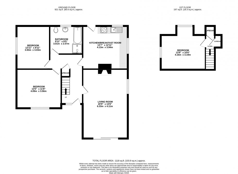 Floorplan for Llanfaes, Brecon, Powys