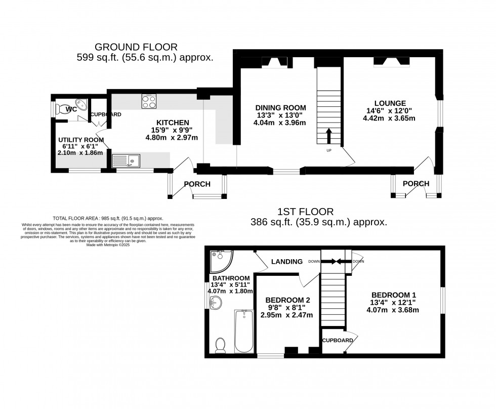 Floorplan for Bryn-Y-Gwenin, Abergavenny, Monmouthshire