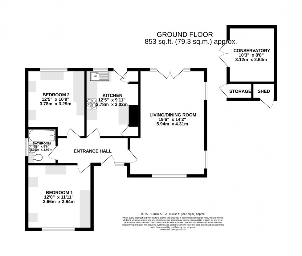 Floorplan for Gilwern, Abergavenny, Monmouthshire