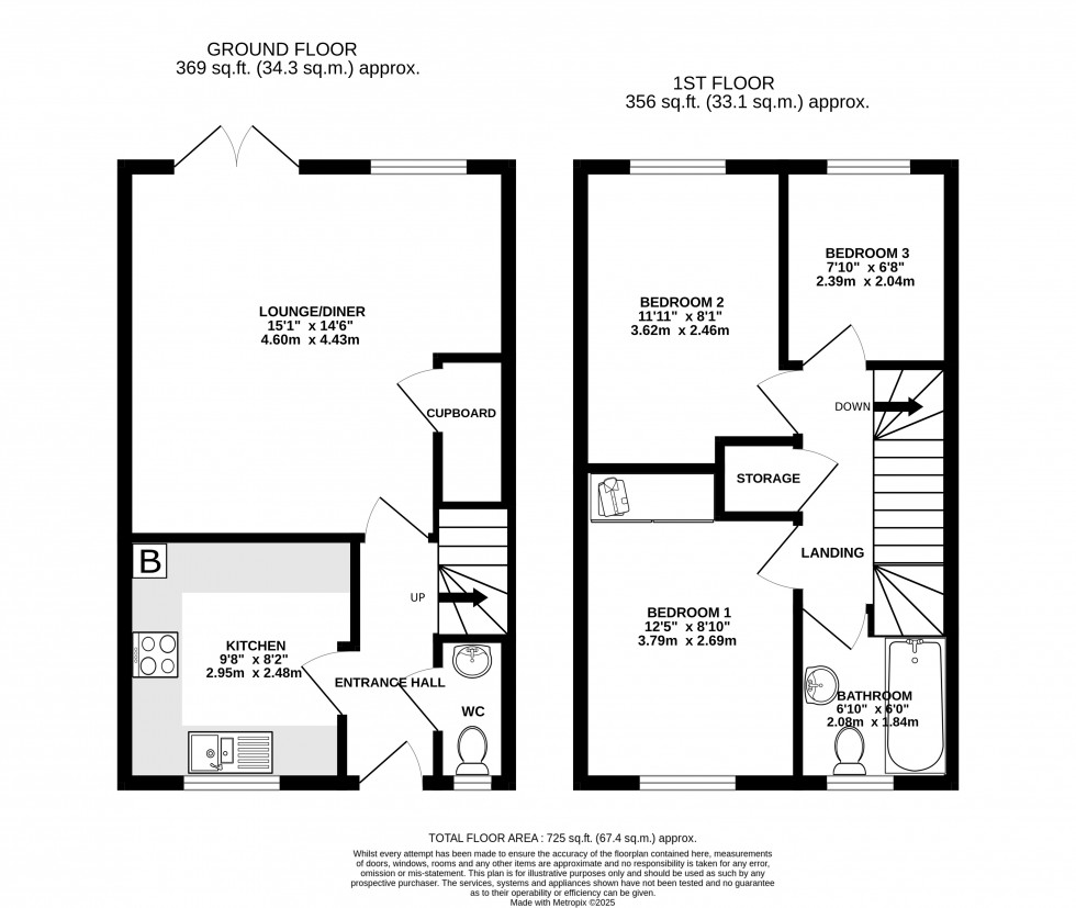 Floorplan for Clydach, Abergavenny, Monmouthshire