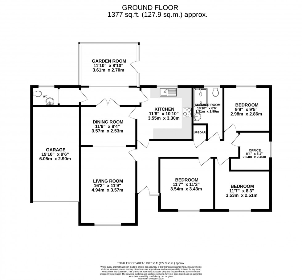 Floorplan for Woodlands Crescent, Brecon, Powys