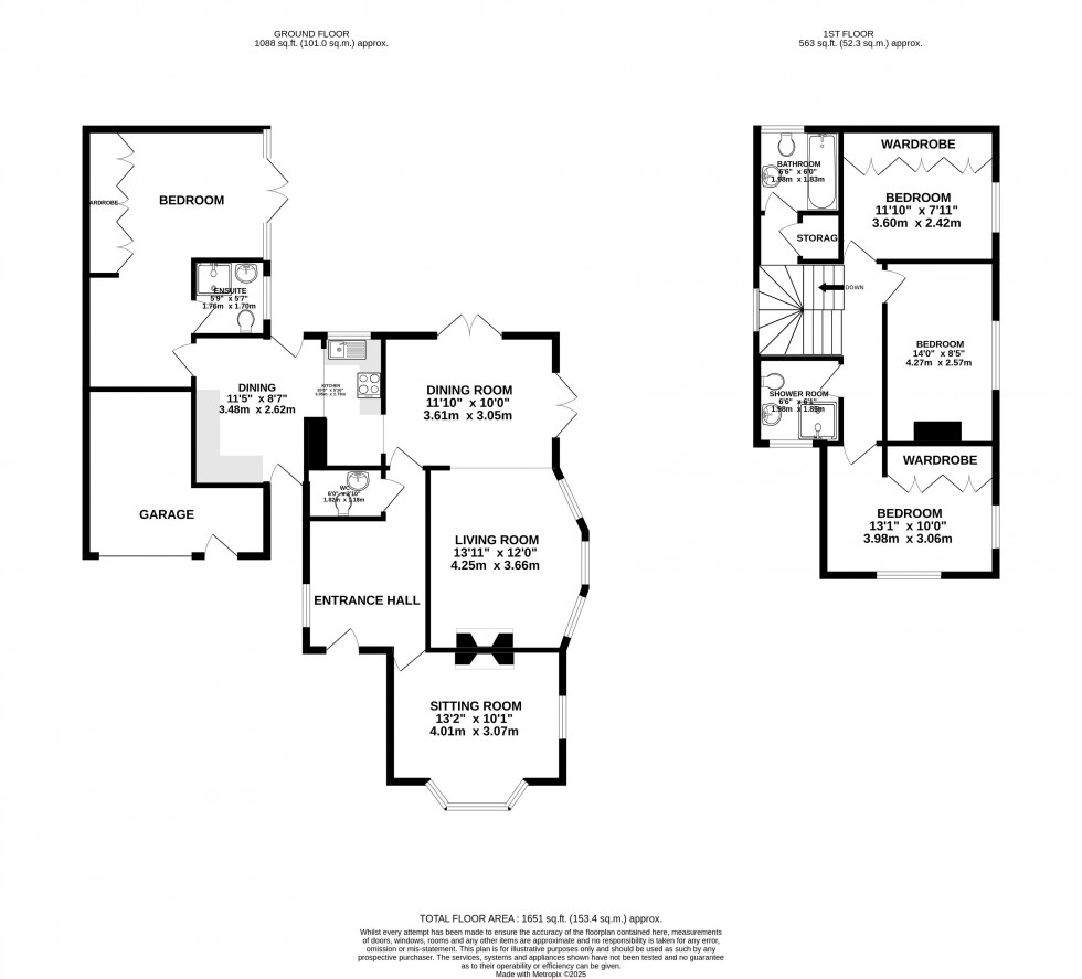 Floorplan for Belle Vue Gardens, Brecon, Powys