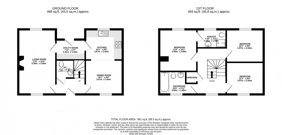 Floorplan for Canalside, Brecon, Powys