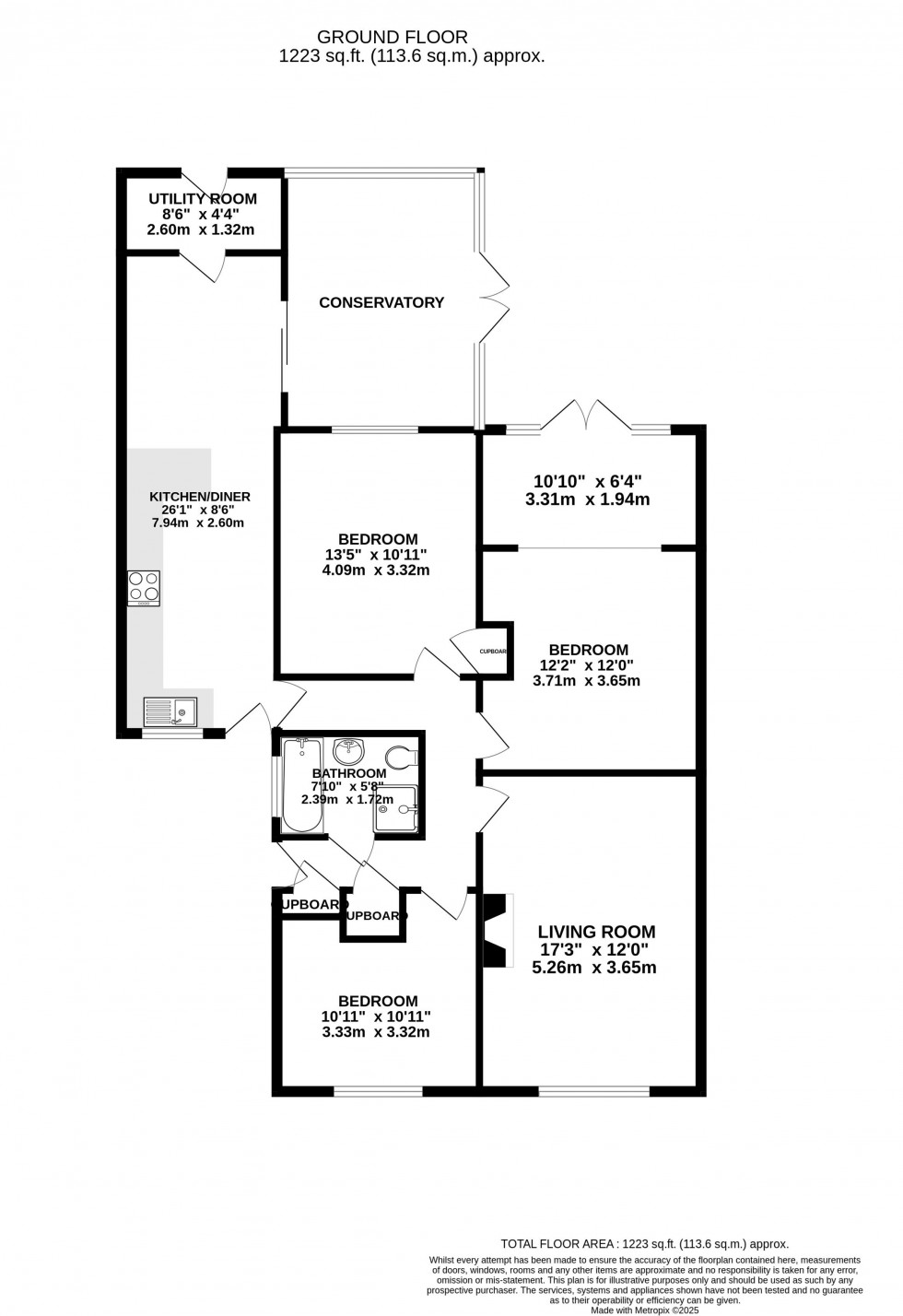 Floorplan for Pendre Gardens, Brecon, Powys