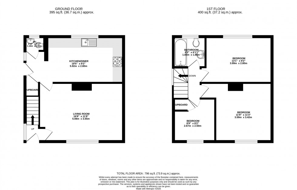 Floorplan for Bwlch, Brecon, Powys