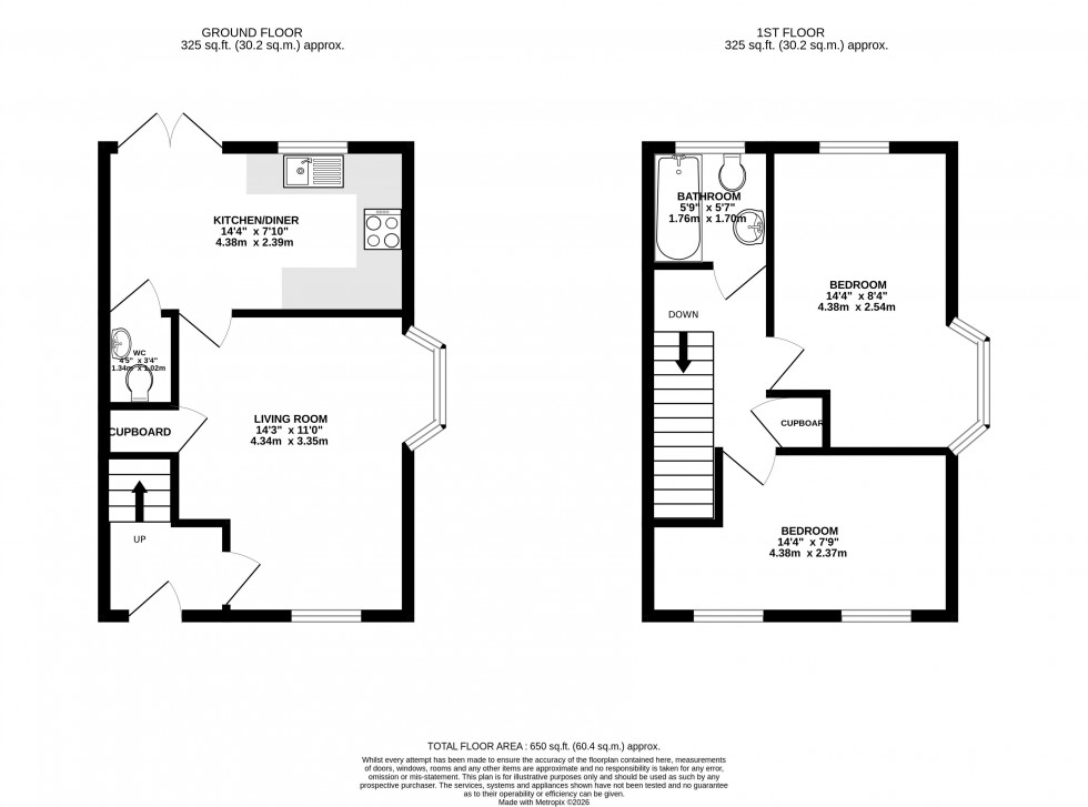 Floorplan for Heol Gouesnou, Brecon, Powys