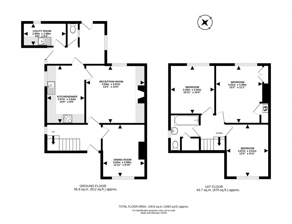 Floorplan for Western Grove, Builth Wells, Powys
