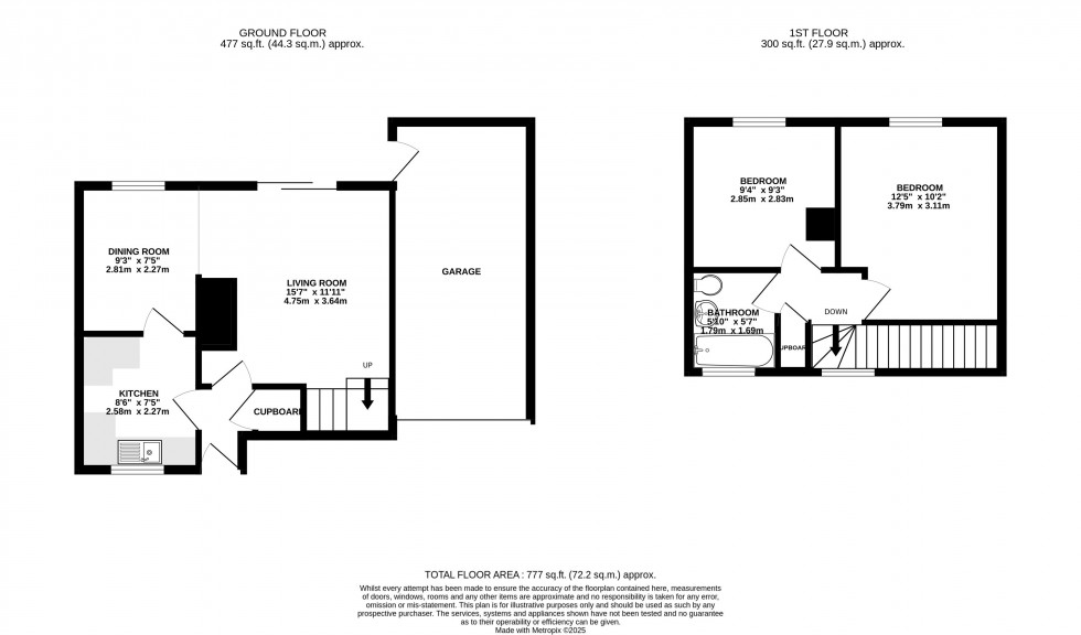 Floorplan for Pontwilym, Brecon, Powys