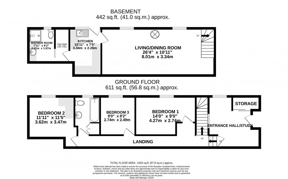 Floorplan for Ross Road, Abergavenny, Monmouthshire