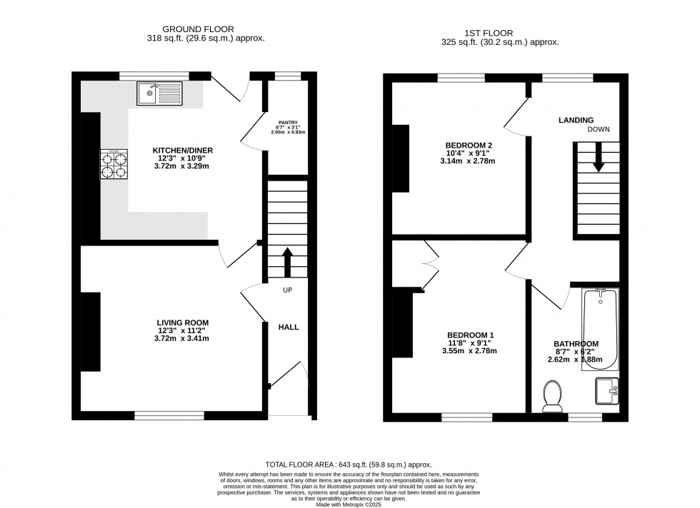 Floorplan for Pant Lane, Abergavenny, Monmouthshire