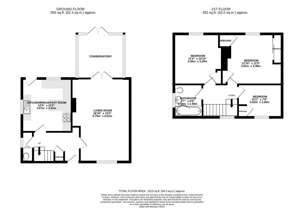 Floorplan for Adelaide Gardens, Brecon, Powys