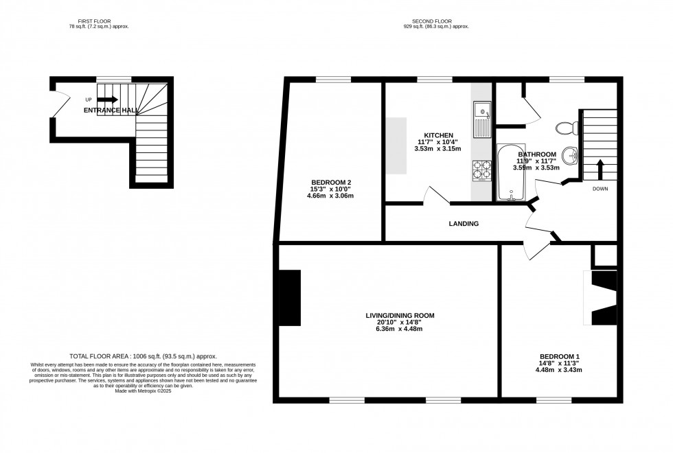 Floorplan for Nevill Street, Abergavenny, Monmouthshire