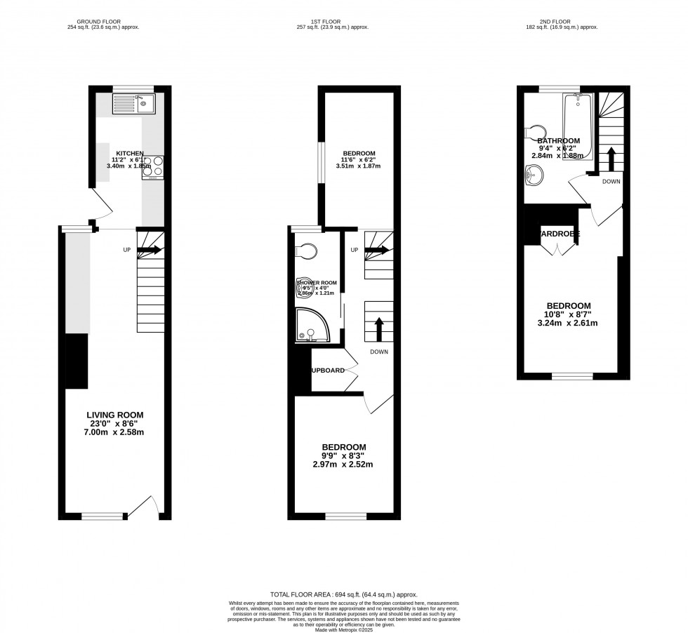 Floorplan for The Struet, Brecon, Powys