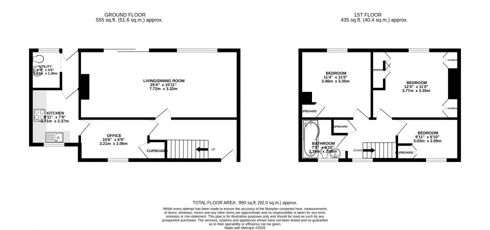 Floorplan for Cwmtaf, Merthyr Tydfil, Mid Glamorgan