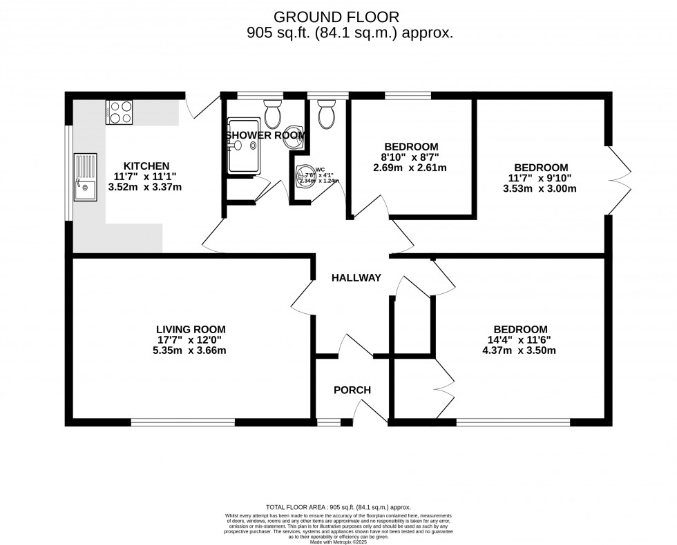 Floorplan for Pendre Gardens, Brecon, Powys