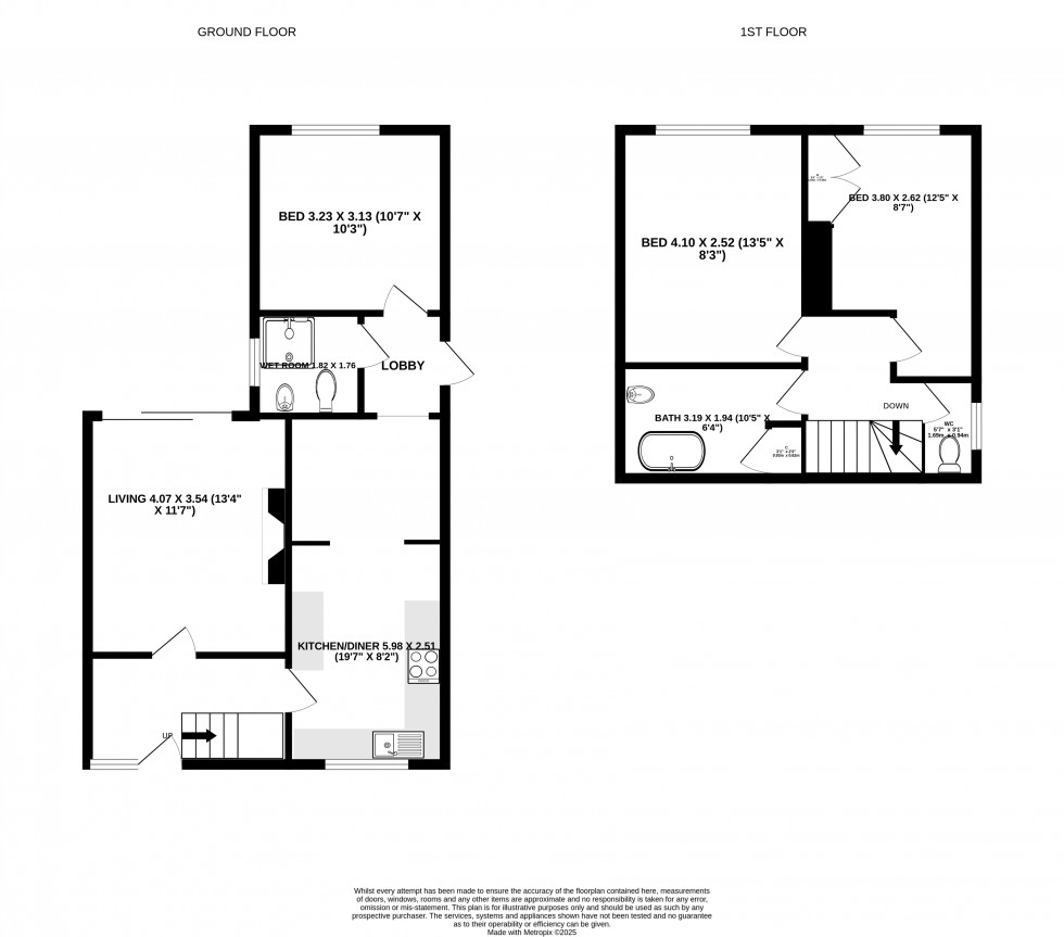 Floorplan for Coryton Close, Brecon, Powys