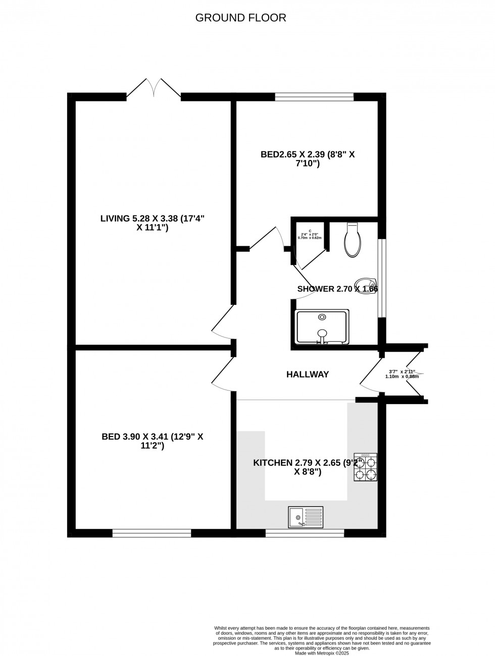 Floorplan for Beech Grove, Brecon, Powys