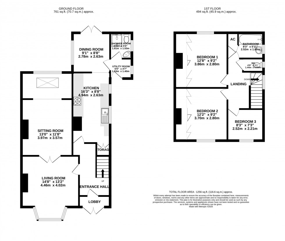 Floorplan for Park Avenue, Abergavenny, Monmouthshire