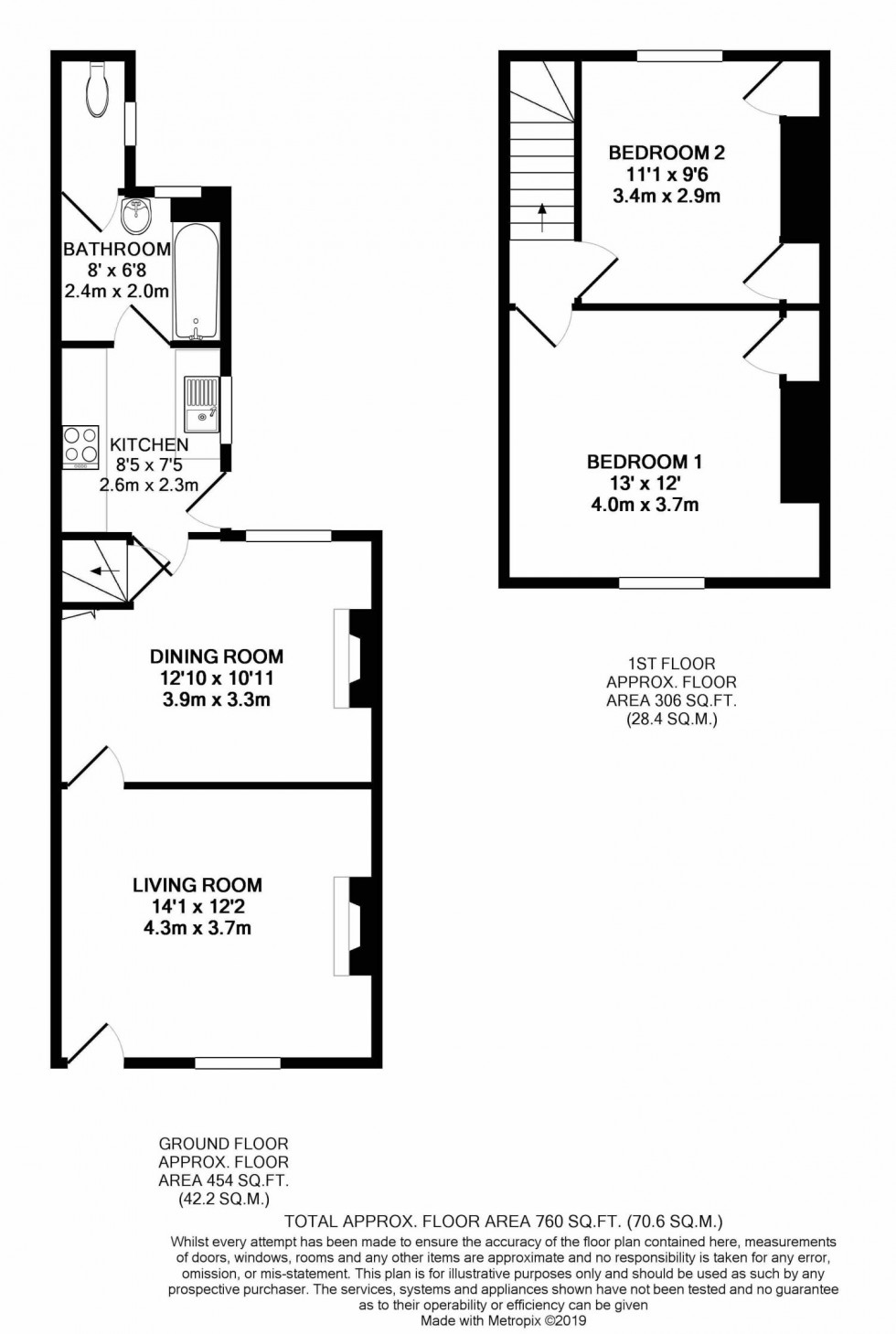 Floorplan for Newmarch Street, Brecon, Powys