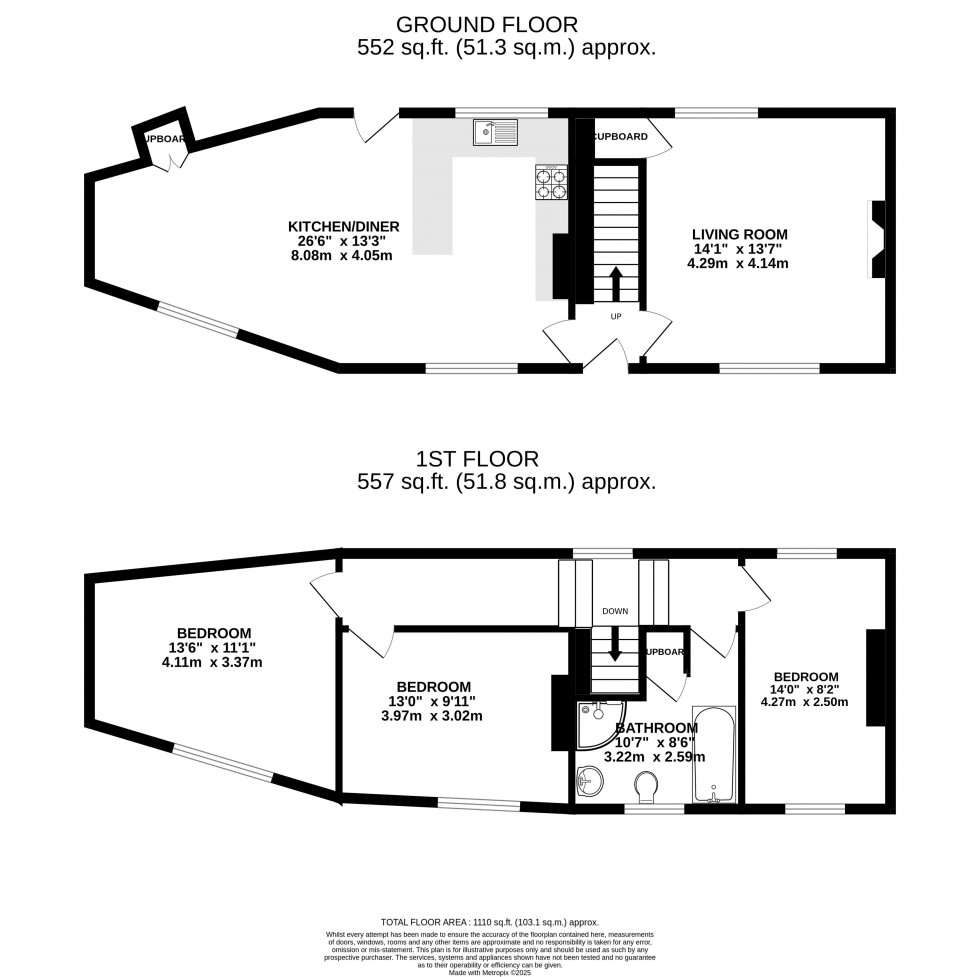 Floorplan for Little Free Street, Brecon, Powys