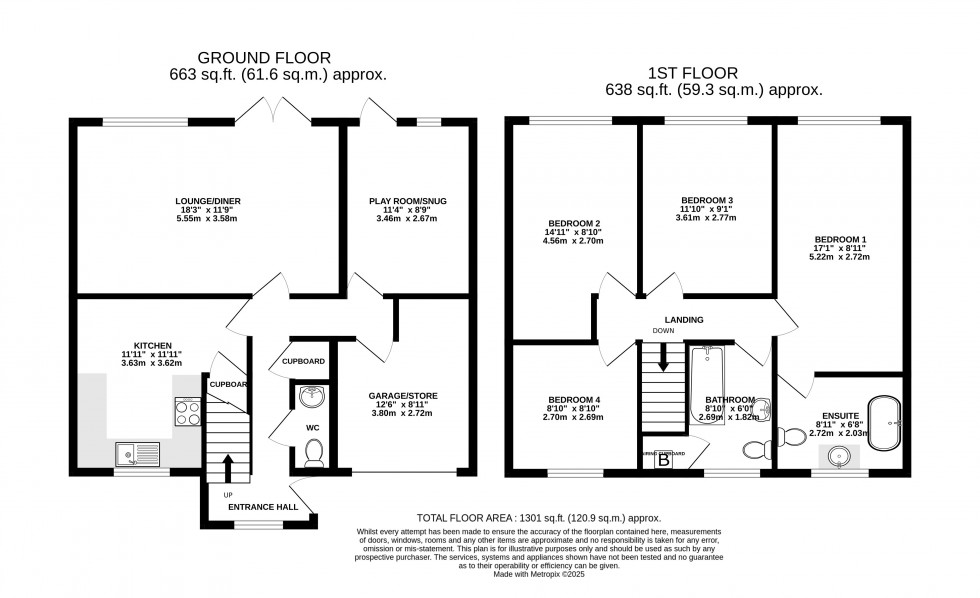 Floorplan for Gilwern, Abergavenny, Monmouthshire