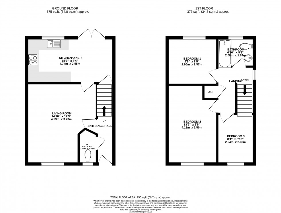 Floorplan for Llanfaes, Brecon, Powys