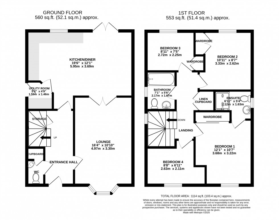 Floorplan for Penperlleni, Pontypool, Monmouthshire