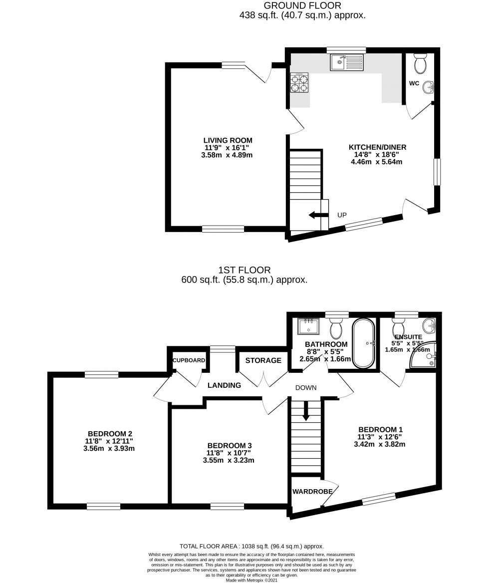 Floorplan for Chapel Road, Abergavenny, Monmouthshire