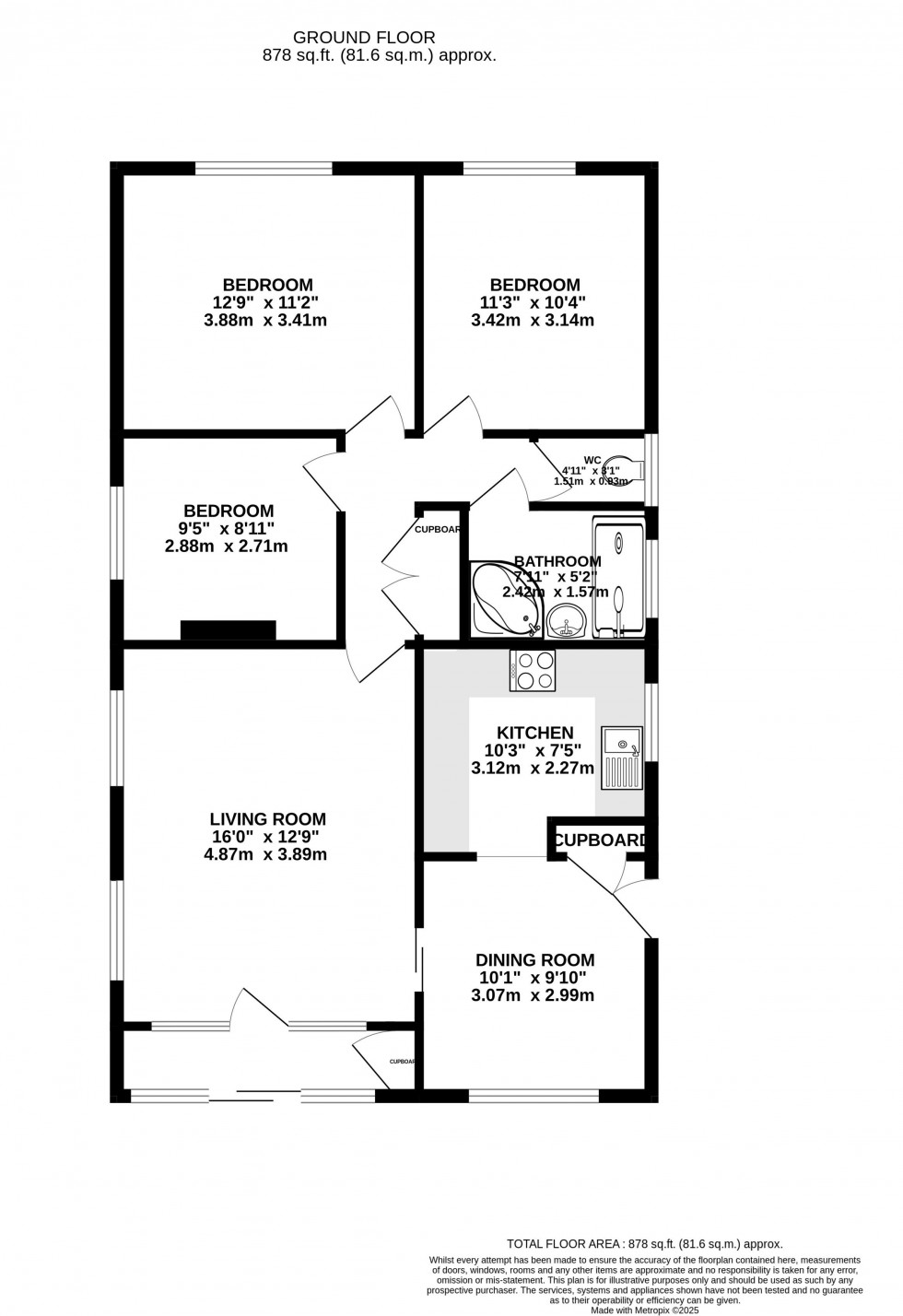 Floorplan for Pendre Close, Brecon, Powys