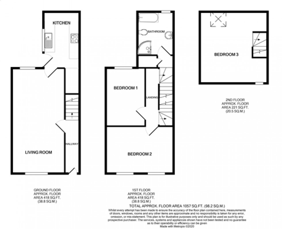 Floorplan for St Johns Road, Brecon, Powys