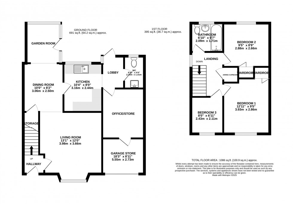 Floorplan for Croesonen Parc, Abergavenny, Monmouthshire
