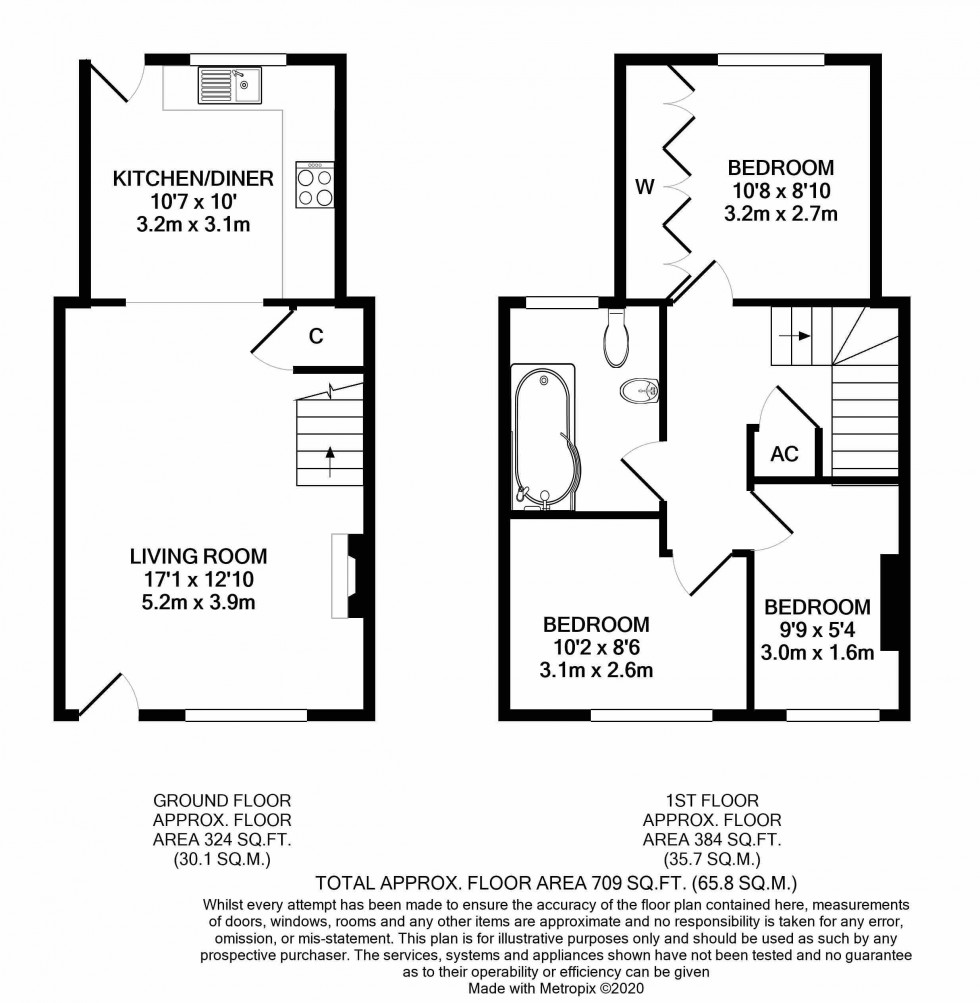 Floorplan for Newgate Street, Brecon, Powys
