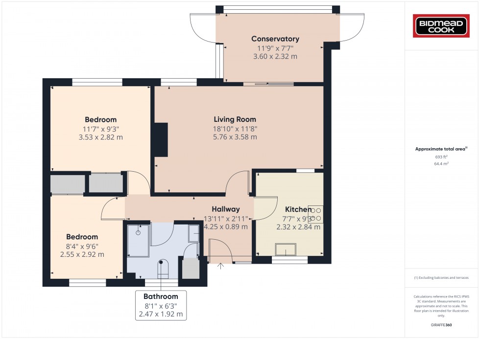 Floorplan for Over Ross Farm, Ross-on-Wye, Herefordshire
