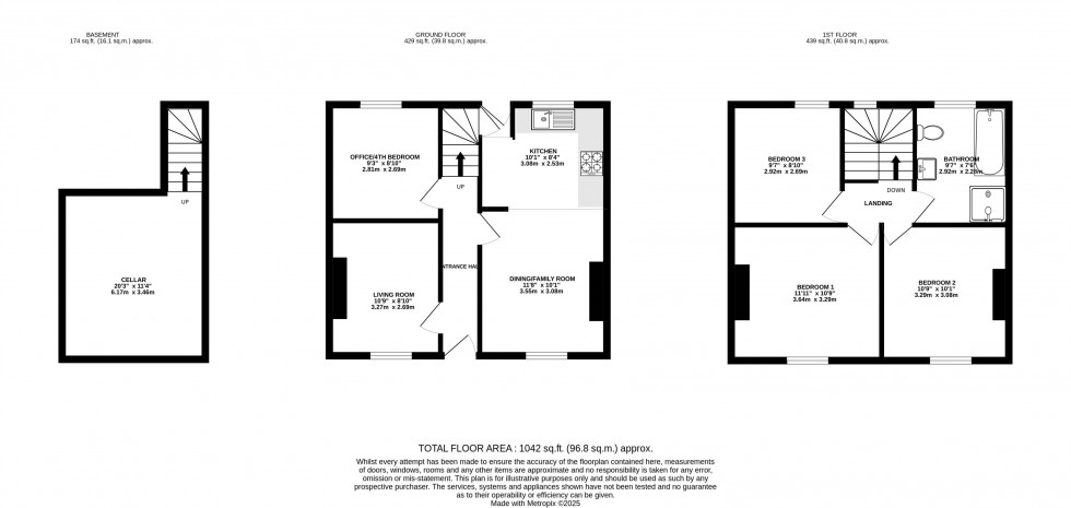 Floorplan for Merthyr Road, Abergavenny, Monmouthshire