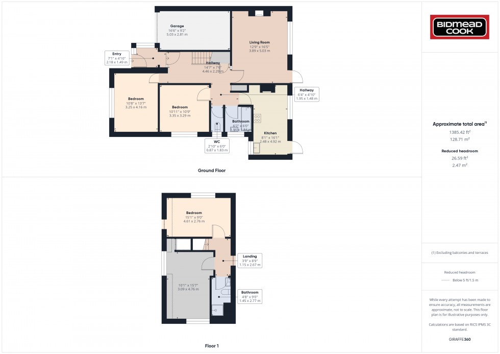 Floorplan for Princess Way, Ross-on-Wye, Herefordshire