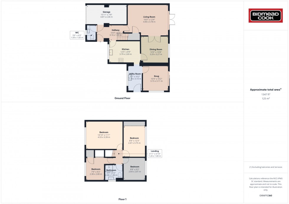Floorplan for Tintern Close, Ross-on-Wye, Herefordshire