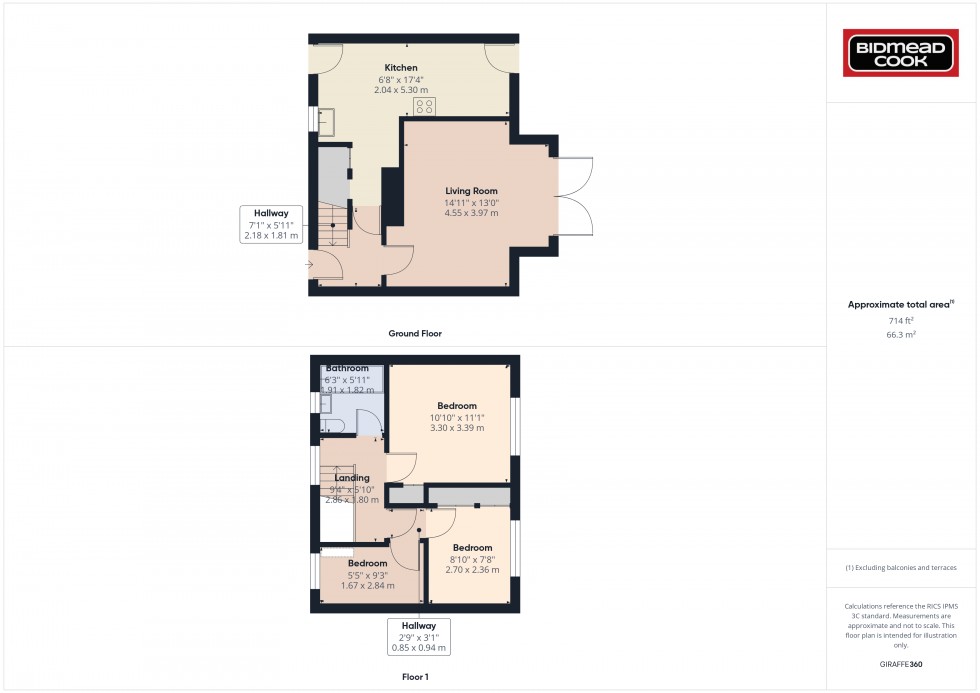 Floorplan for Edge Hills Road, Cinderford, Gloucestershire